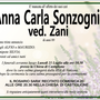 Anna Carla Sonzogni ved. Zani di anni 89