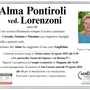 Alma Pontiroli ved. Lorenzoni di anni 86