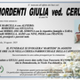 Mordenti Giulia ved. Cerutti di anni 94