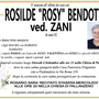 Rosilde &quot;Rosy&quot; Bendotti ved. Zani di anni 82