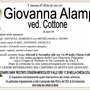 Giovanna Alampi ved. Cottone di anni 84
