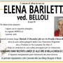 Elena Bariletta ved. Belloli di anni 84