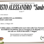 Onisto Alessandro "Sandro" di anni 77