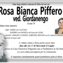 Rosa Bianca Piffero ved. Giordanengo di anni 78 Rosa Bianca Piffero ved. Giordanengo di anni 78