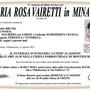 Maria Rosa Vairetti in Minacci di anni 88 Maria Rosa Vairetti in Minacci di anni 88