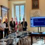 Da sinistra don Vincenzo Barone, Franco Falciola, Marco Guatta, Giulia Margaroli, Lucio Pizzi