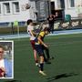 Una fase di Juventus Domo-Caversama e nel riquadro il ds Daniele Massoni