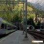 La stazione di Goppenstein, all'imbocco del tunnel del Lötschberg