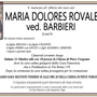 Maria Dolores Rovaletti ved. Barbieri di anni 94 Maria Dolores Rovaletti ved. Barbieri di anni 94