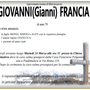 Giovanni Francia di anni 79