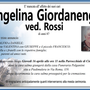 Angelina Giordanengo ved. Rossi di anni 87