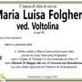 Maria Luisa Folghera ved. Voltolina di anni 90