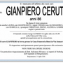Gianpiero Cerutti di anni 86