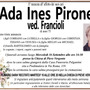 Ada Ines Pirone ved. Francioli di anni 75