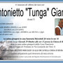 Antonietto "Tunga" Giana di anni 73