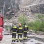 Frana nella cava in disuso a Beura