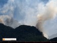 L'incendio al pizzo delle Pecore, sopra Beura L'incendio al pizzo delle Pecore, sopra Beura