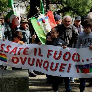 Un momento della manifestazione del 25 aprile 2024 a Villadossola