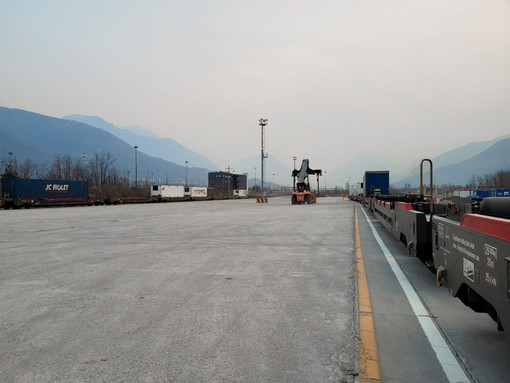 Nella foto: il terminal di Cargobeamer a Domo 2, sarà ultimato all'inizio del 2023