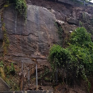 Ornavasso, strada del Boden parzialmente chiusa per cedimento dopo le forti piogge