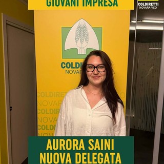 Aurora Saini nuova delegata di Coldiretti Giovani Impresa Novara Vco