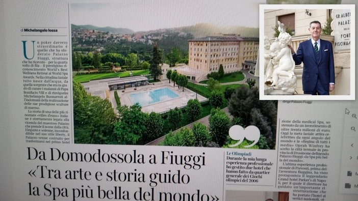 La pagina dedicata dal Corriere della Sera al domese Andrea Prevosti