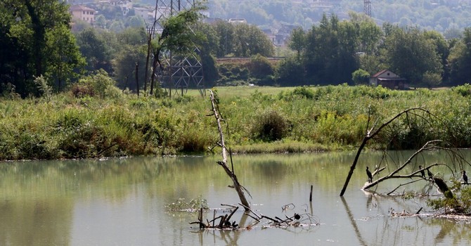 Il lago Tana tra Crevoladossola e Montecrestese Il lago Tana tra Crevoladossola e Montecrestese