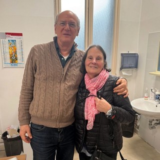 Carla Gervasoni con Stefano. il figlio della coppia conosciuta 59 anni fa a Venezia