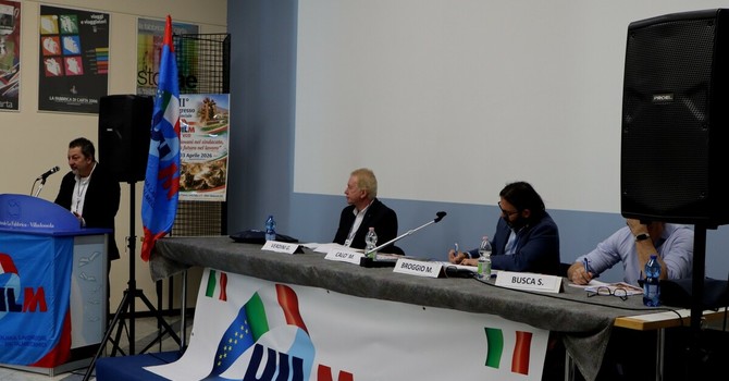 Un momento del Congresso della Uilm a Villadossola Un momento del Congresso della Uilm a Villadossola