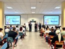 Alcuni agenti di Polizia Locale e l'assessore Busalino