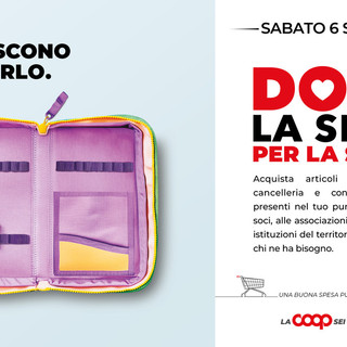 “Dona la spesa per la scuola”: il 6 settembre la raccolta solidale nei supermercati Coop del Vco