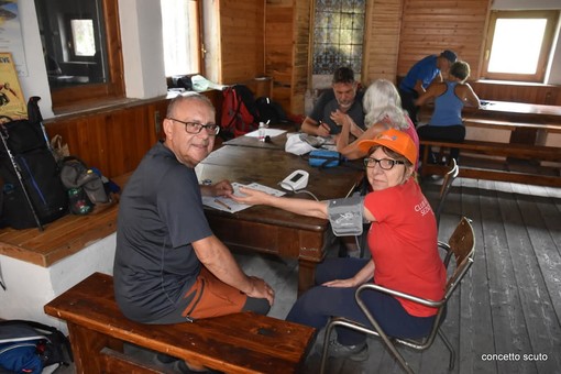 La pressione arteriosa misurata oltre 2 mila metri ai rifugi Maroli e Zamboni