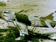 Il Fiat G91 collocato all'aviosuperficie di Masera anni fa