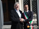 Foto: Léonard Gianadda col sindaco domese Lucio Pizzi