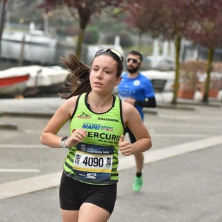 Gaia Cittadino impegnata nella Mezza Maratona