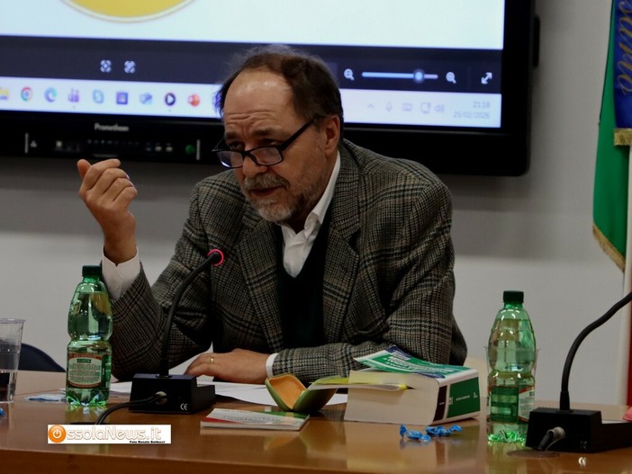 Il presidente del Tribunale, Gianni Macchioni ieri sera a Villadossola