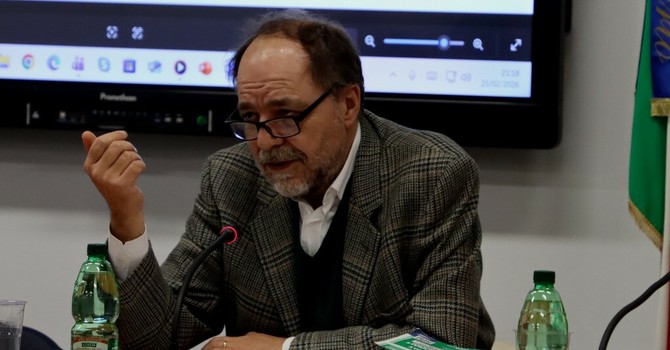 Il presidente del Tribunale, Gianni Macchioni ieri sera a Villadossola