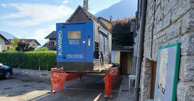 Il generatore installato a Bannio Anzino Il generatore installato a Bannio Anzino