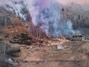 L'incendio al bivacco Vald (foto tratta dal sito del Parco)