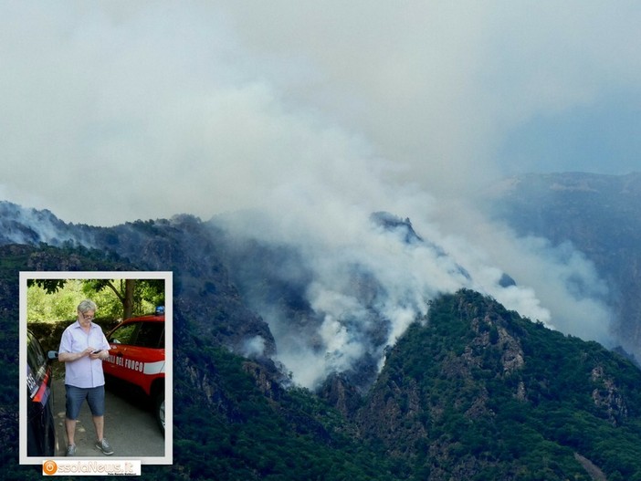 L'incendio sulle alture di Premosello e nel riquaro il sindaco Elio Fovanna L'incendio sulle alture di Premosello e nel riquaro il sindaco Elio Fovanna