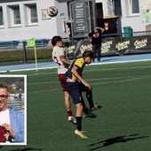 Una fase di Juventus Domo-Caversama e nel riquadro il ds Daniele Massoni Una fase di Juventus Domo-Caversama e nel riquadro il ds Daniele Massoni