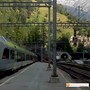 La stazione di Goppenstein, all'imbocco del tunnel del Lötschberg La stazione di Goppenstein, all'imbocco del tunnel del Lötschberg