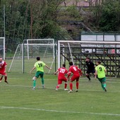 Una partita interna del Vogogna, nel riquadro Michael Nino e Cesare Rampi