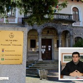 Il municipio di Premosello Chiovenda e l'assessore Massimo Macchi