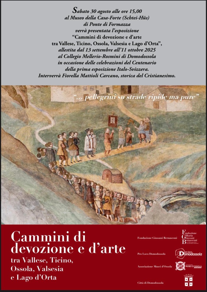 A Formazza la presentazione della mostra “Pellegrini su strade ripide ma pure”