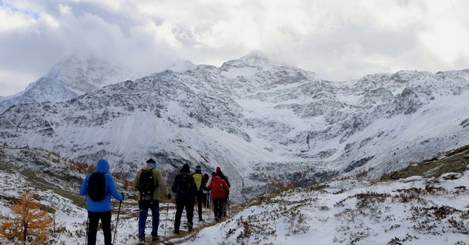 Uno scorcio delle montagne svizzera al passo del Sempione