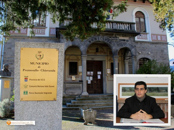 Il municipio di Premosello Chiovenda e l'assessore Massimo Macchi Il municipio di Premosello Chiovenda e l'assessore Massimo Macchi