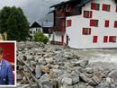 Foto: Macugnaga il giorno dopo l'alluvione, nel riquadro il deputato Stefano Candiani