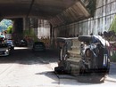 Auto si ribalta nel sottopasso di Regione Nosere Auto si ribalta nel sottopasso di Regione Nosere
