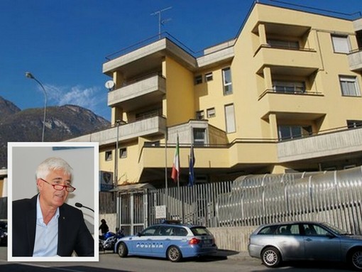 La sede della Polizia di via Romita e nel riquadro l'assessore Franco Falciola La sede della Polizia di via Romita e nel riquadro l'assessore Franco Falciola